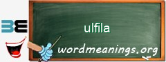 WordMeaning blackboard for ulfila